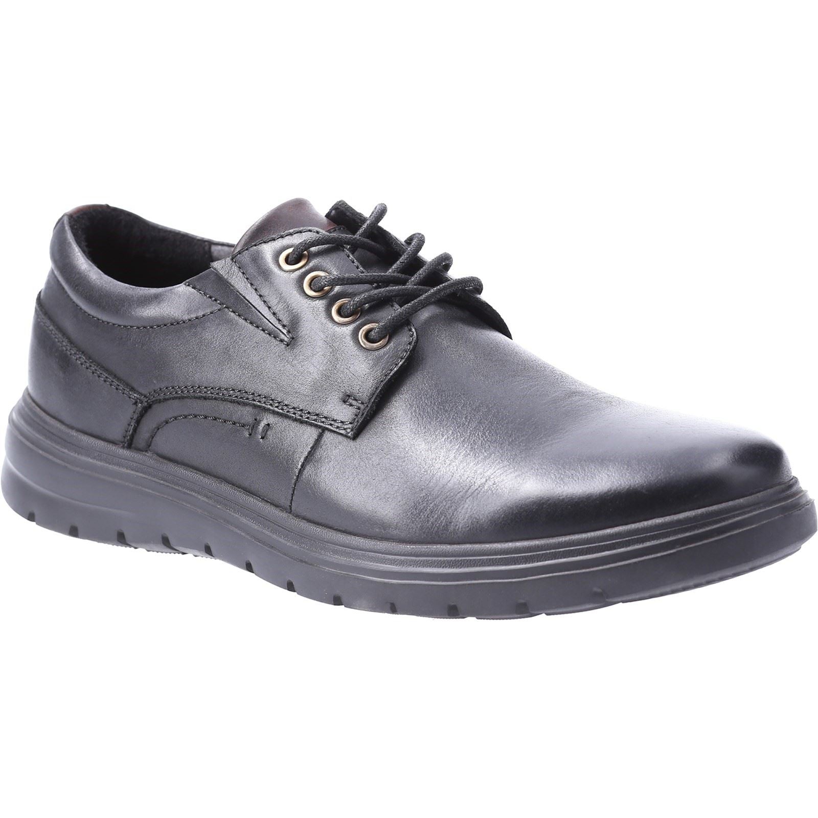 Hush Puppies Triton Schwarze Farbe Herren-Schnürschuhe Aus Leder