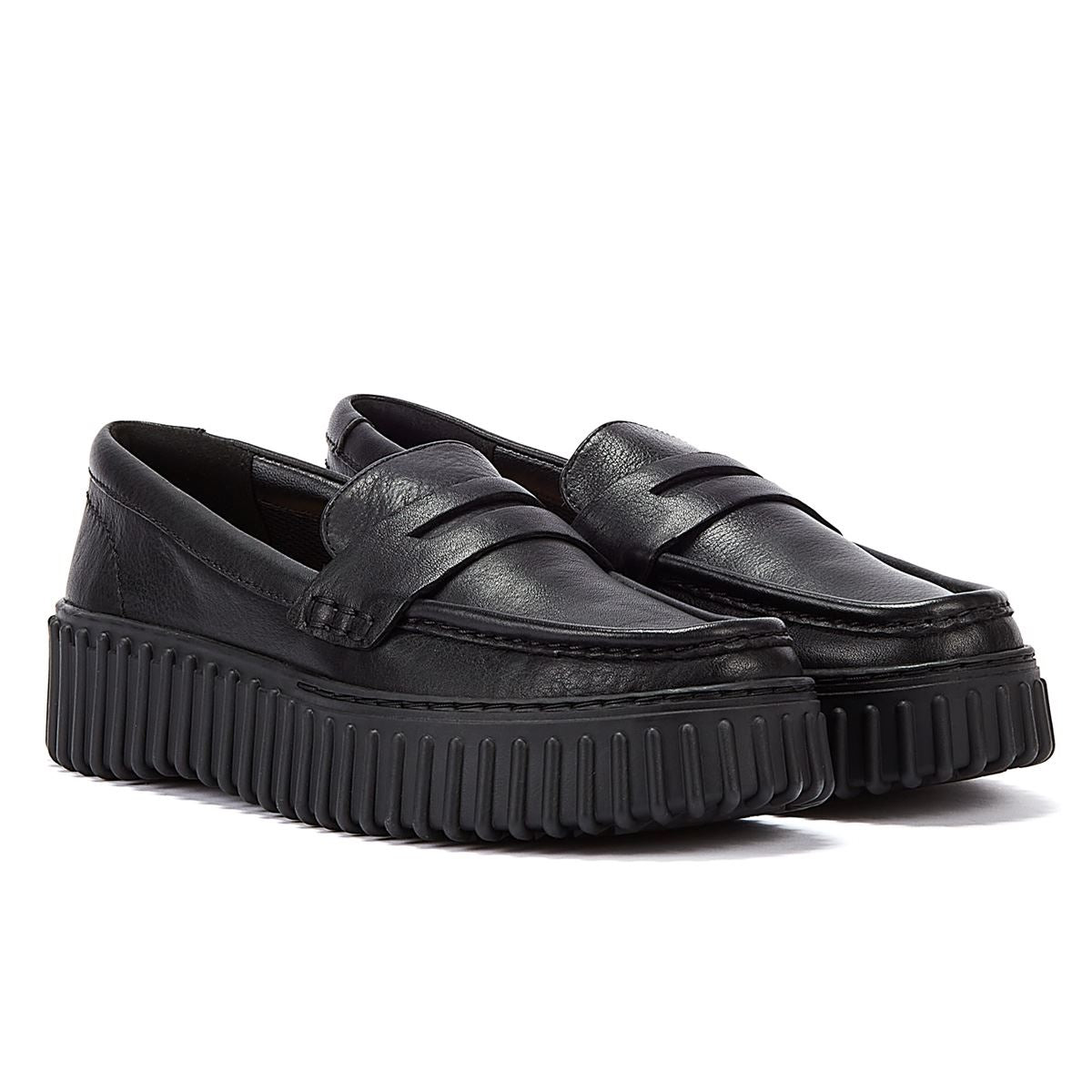 Clarks Main Torhill Penny Leder Damenschuhe In Schwarz Für Optimalen Komfort