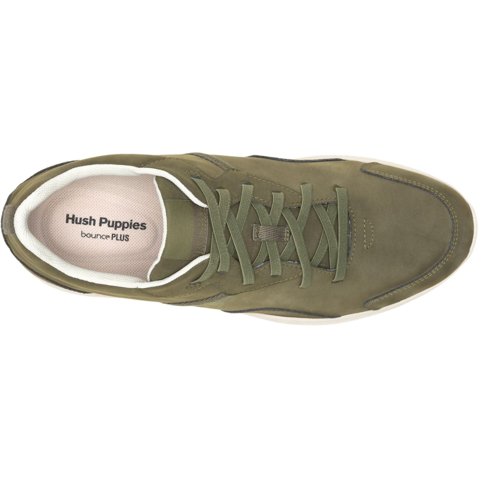 Hush Puppies The Good Leder Herren Olivgrüne Sneakers