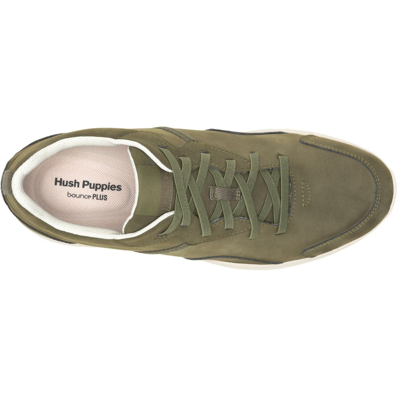 Hush Puppies The Good Leder Herren Olivgrüne Sneakers