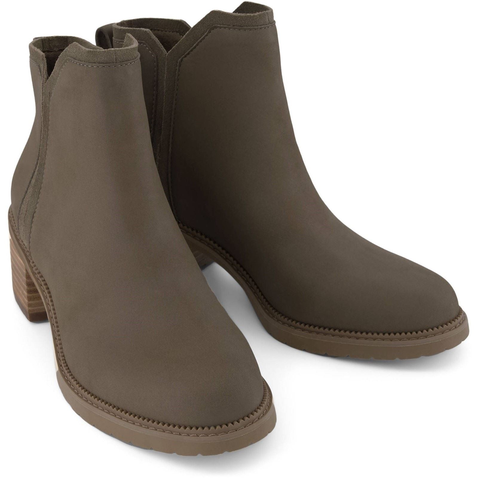 TOMS Hailey Leder Damen Stiefeletten mit Absatz