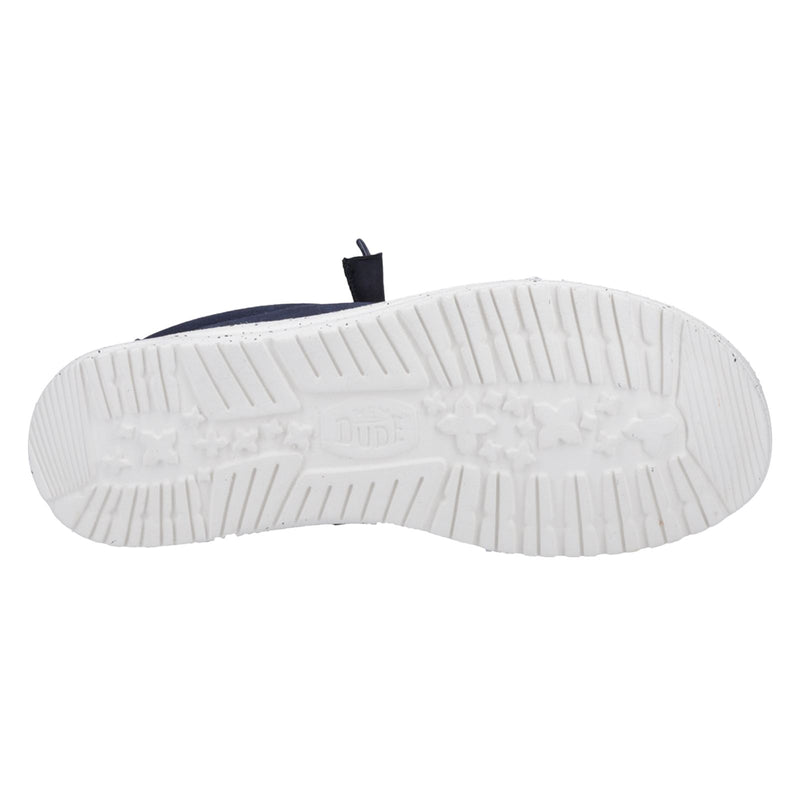 HEYDUDE Wally Canvas 100% Baumwolle Herren Dunkleblaue Bootsschuhe