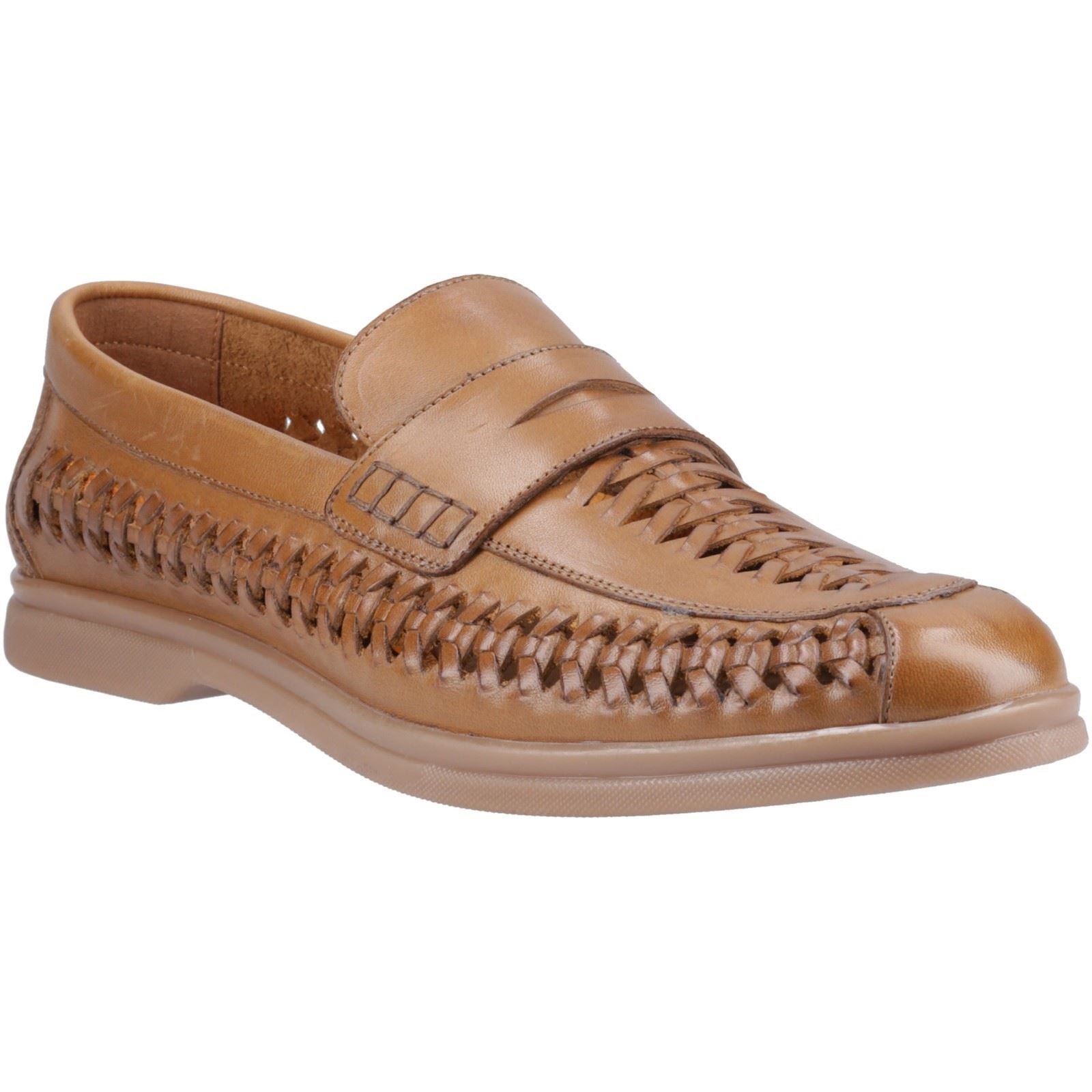 Hush Puppies Bowie Herren Mokassins Aus Braunem Leder