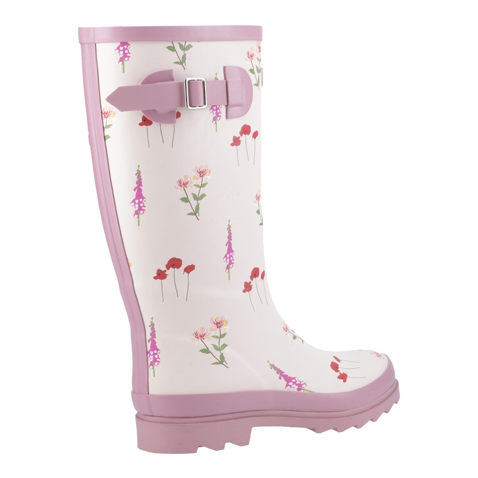 Cotswold Wildflower Tall Damen Gummistiefel In Pink