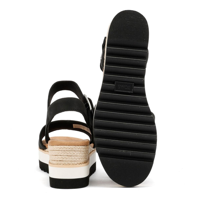 TOMS Diana Damen Keilabsatzschuhe Aus Schwarzem Leder