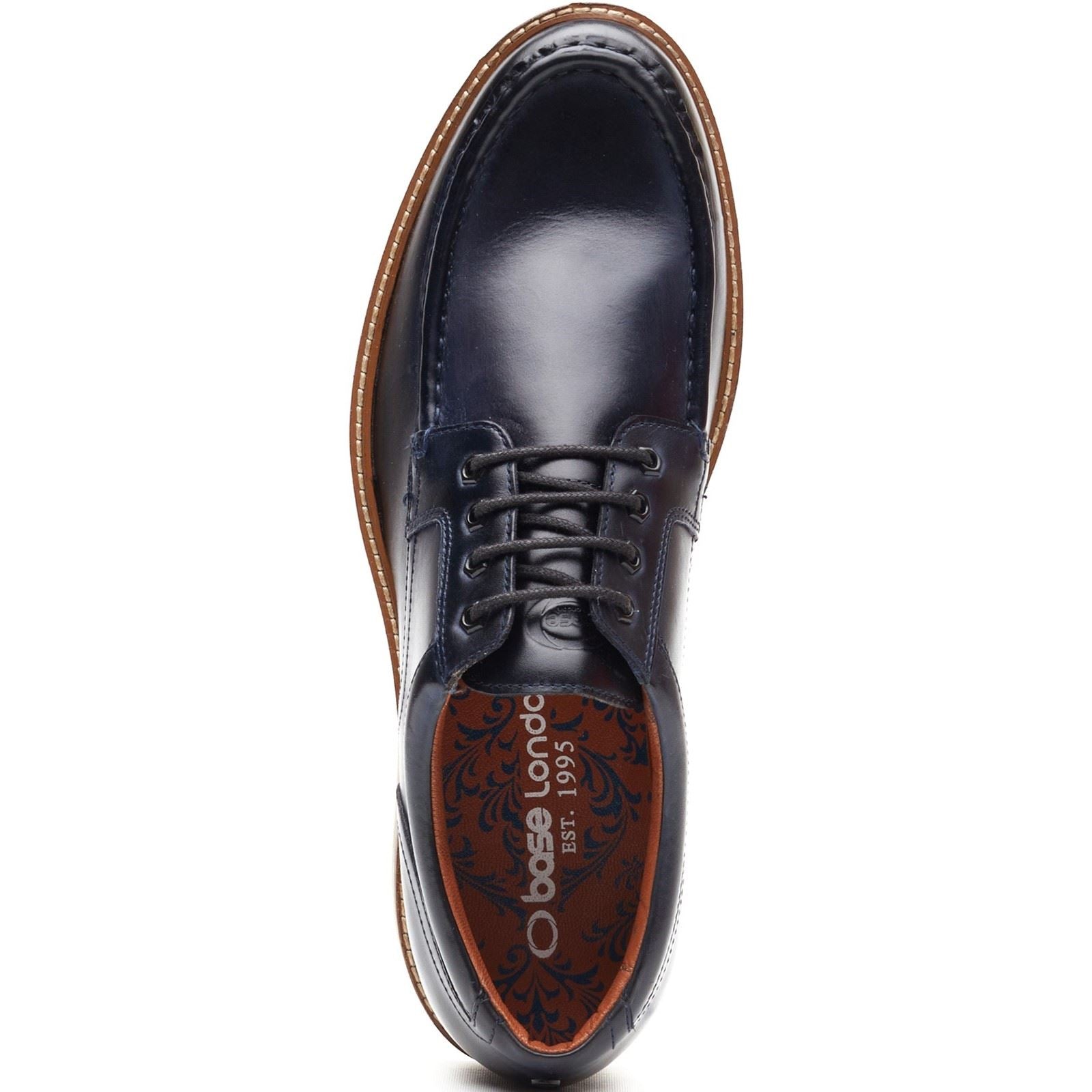 Base London Langdon Leder Herren Marine Bootschuhe