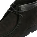 Clarks Originals Wallabee Combi Leder Herren Schwarze Stiefel