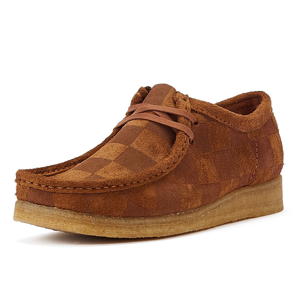 Clarks Originals Wallabee Check Herren Schnürschuhe In Braun