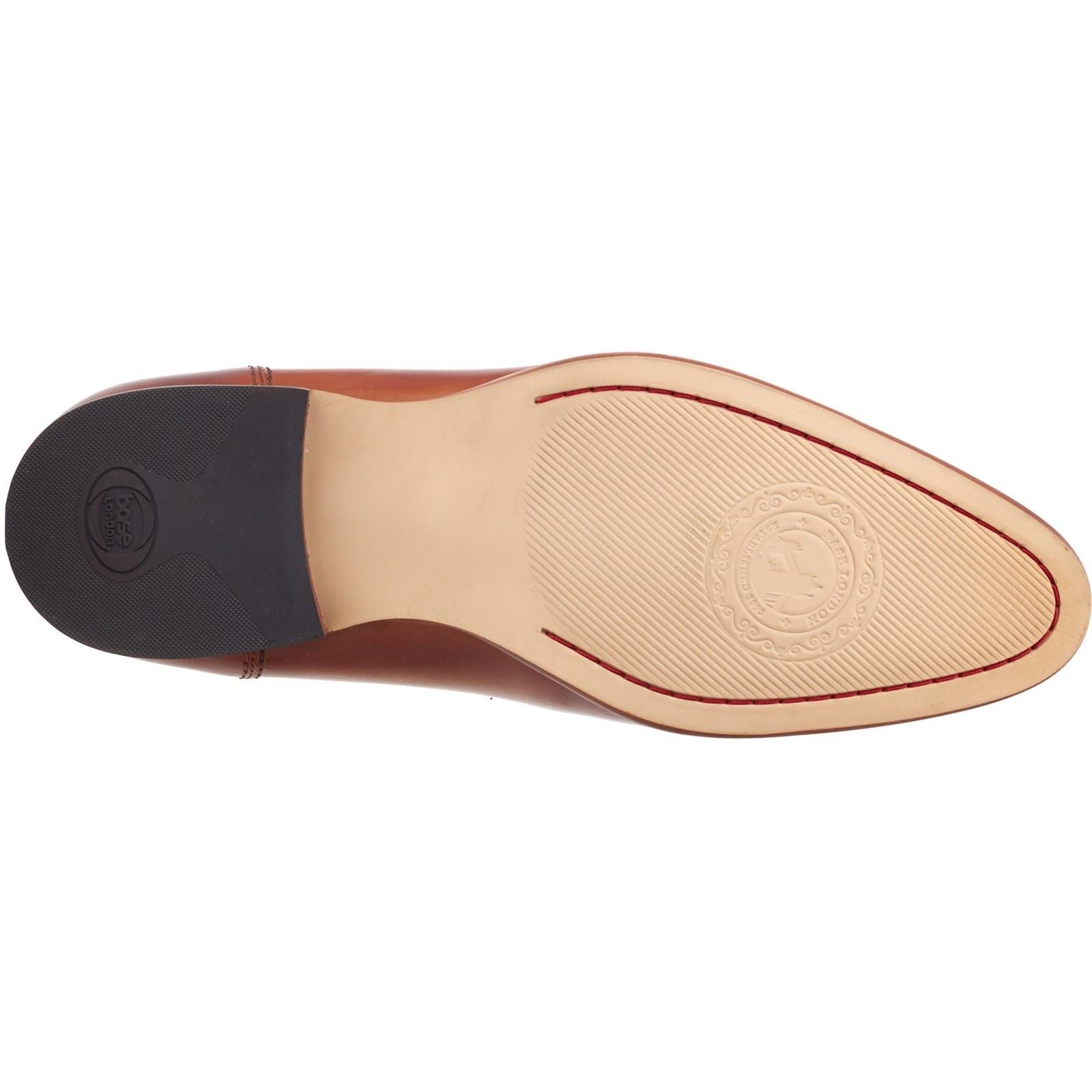 Base London Russo Herren Mokassins Aus Gebranntem Tan-Leder