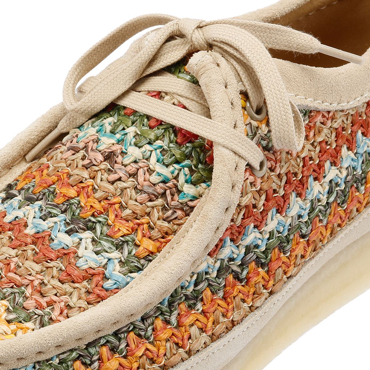 Clarks Originals Wallabee Raffia Herren Mehrfarbige Schnürschuhe