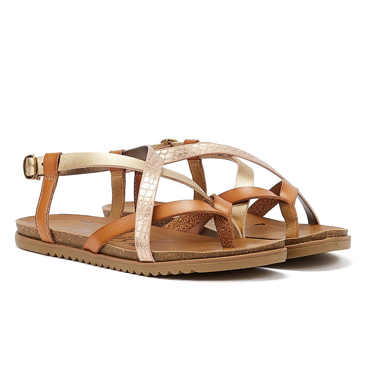 Blowfish Malibu Mirenda Honey Multi Strap Women's Beige Sandale