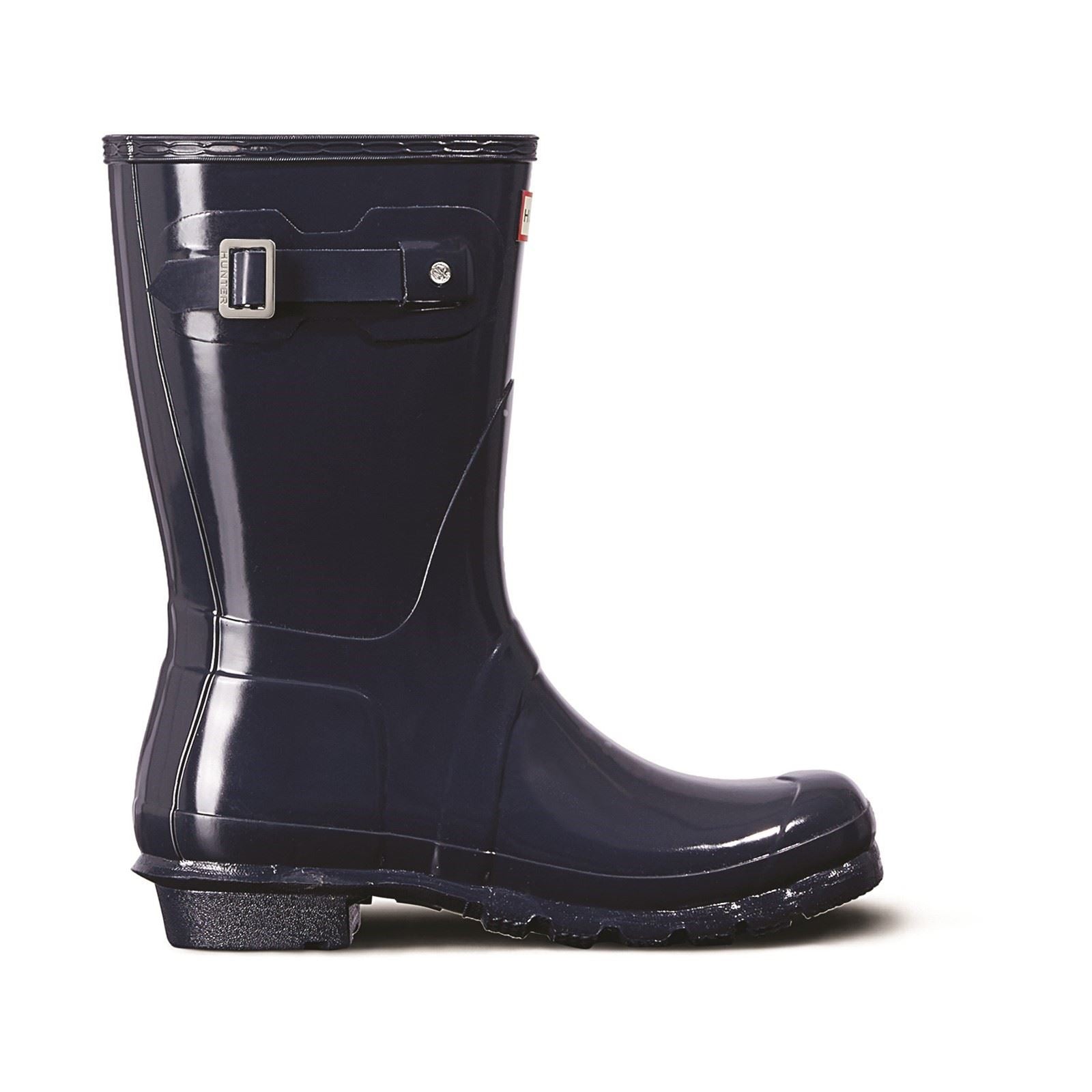 Hunter Original Short Gloss Gummistiefel Für Damen In Marineblau