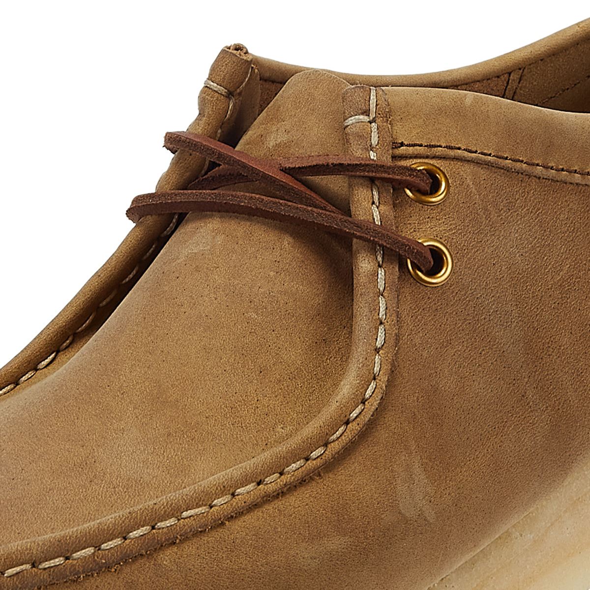 Clarks Originals Wallabee Herren Braune Lederschnürschuhe