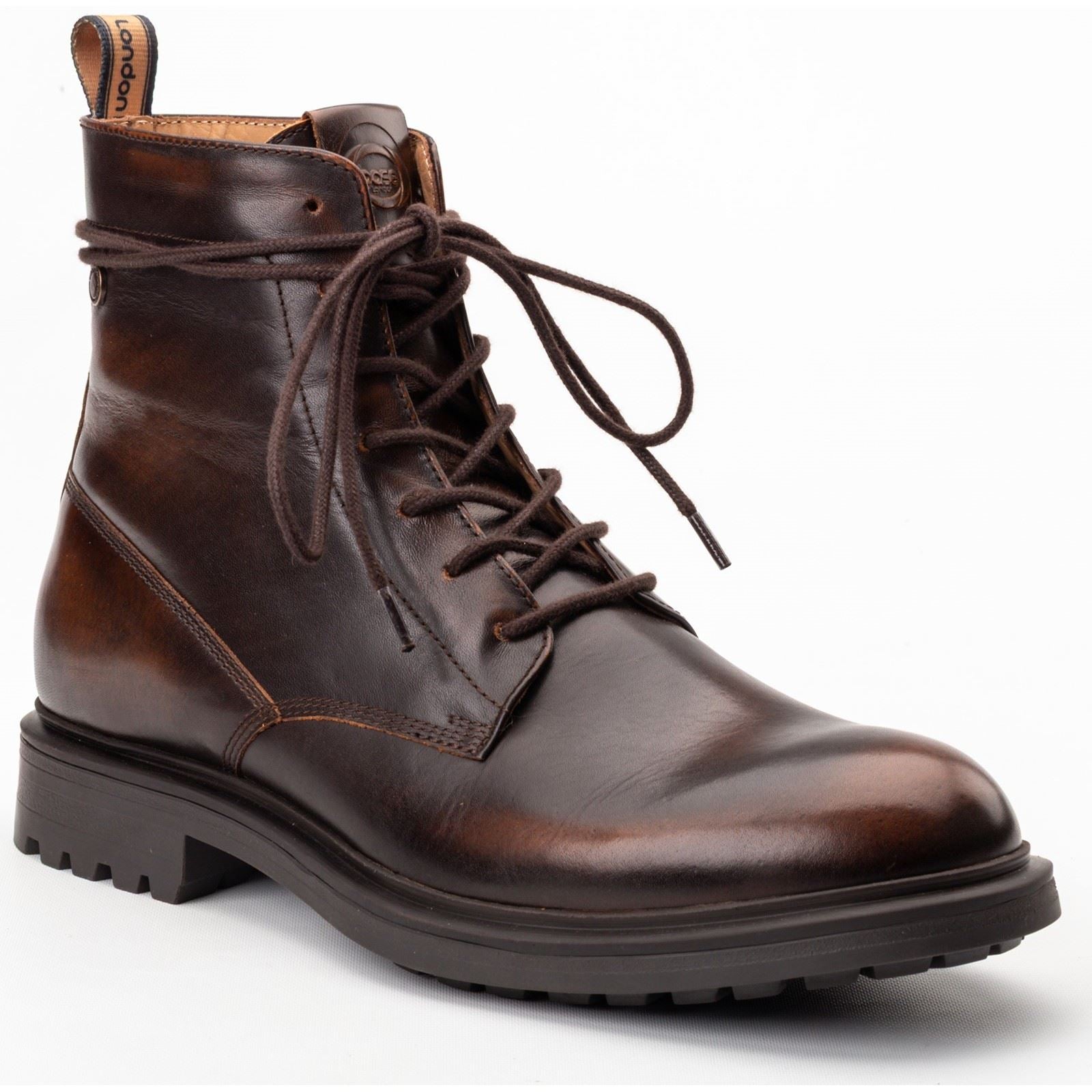 Base London Brunel Herren Leder Stiefeletten In Braun