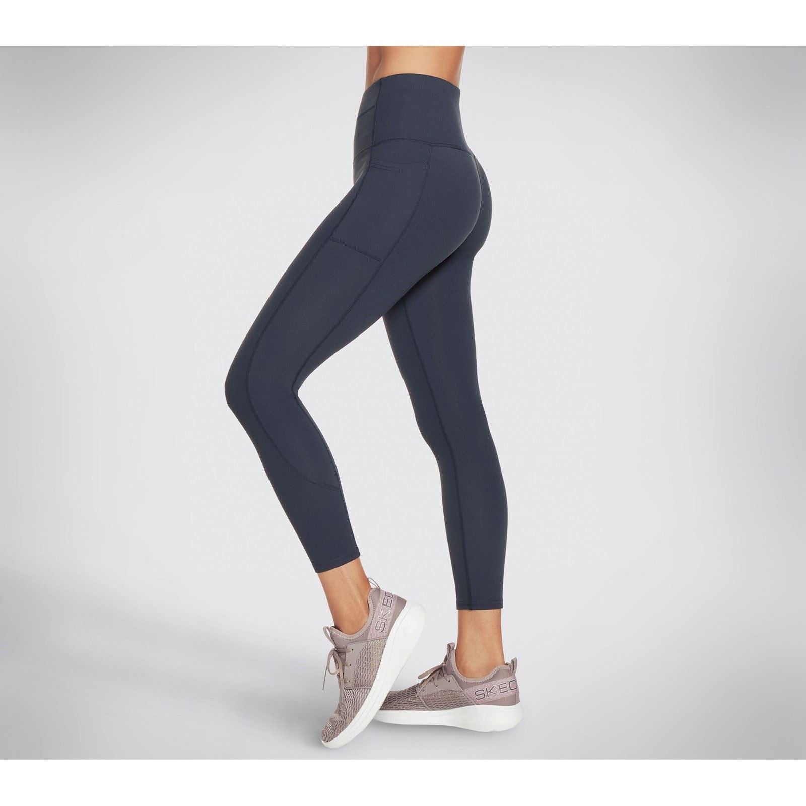 Skechers Performance GOWALK Wear High-Waisted 7/8 Nylon Damen Blaue Sportleggings