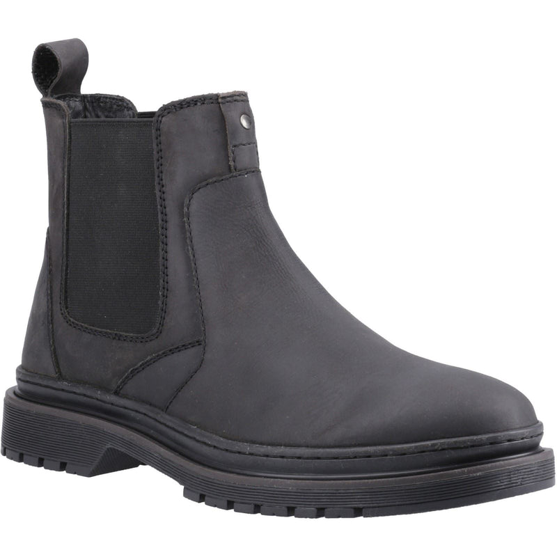 Hush Puppies Jamie Herren Stiefel aus schwarzem Leder