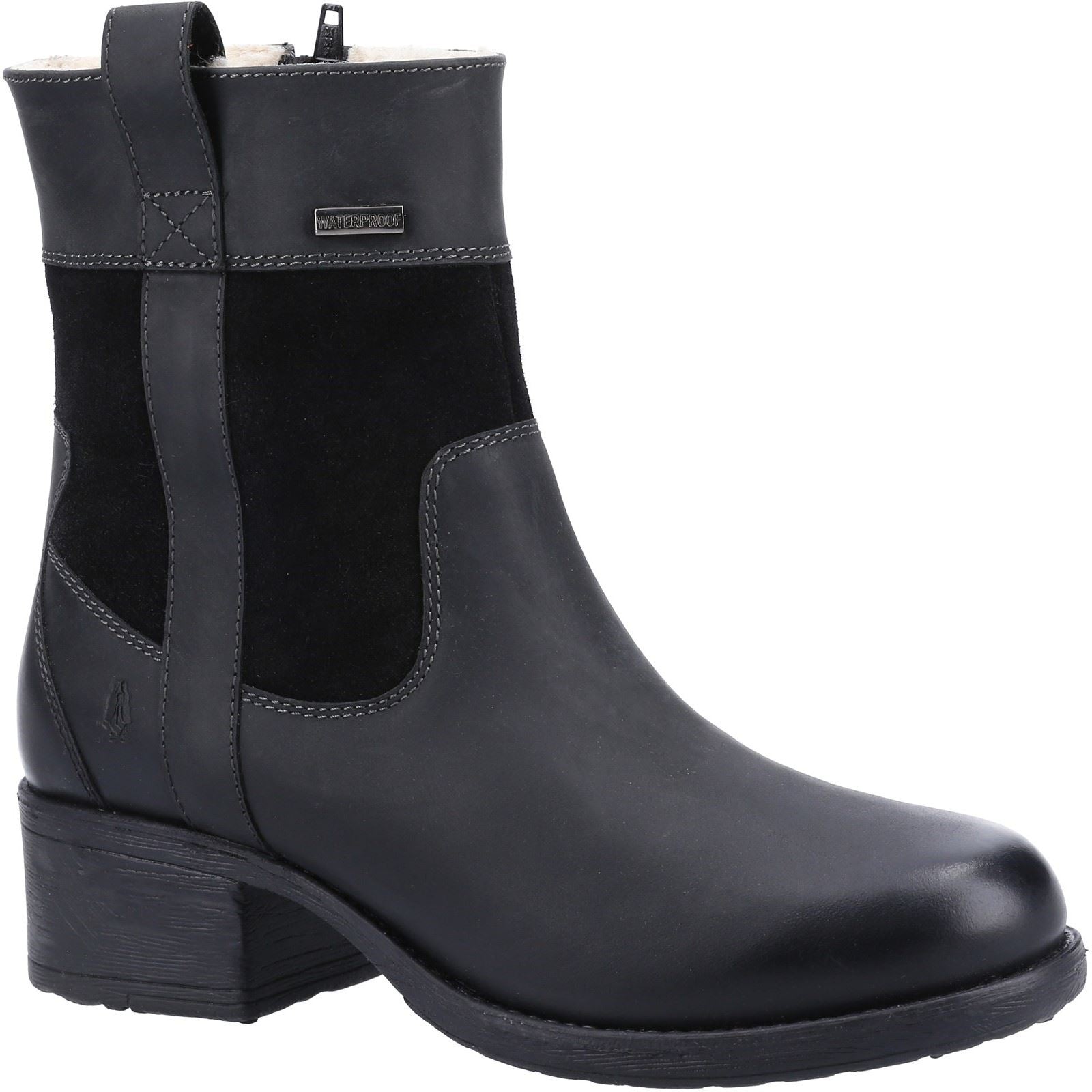 Hush Puppies Saskia Damenstiefel Aus Schwarzem Wildleder