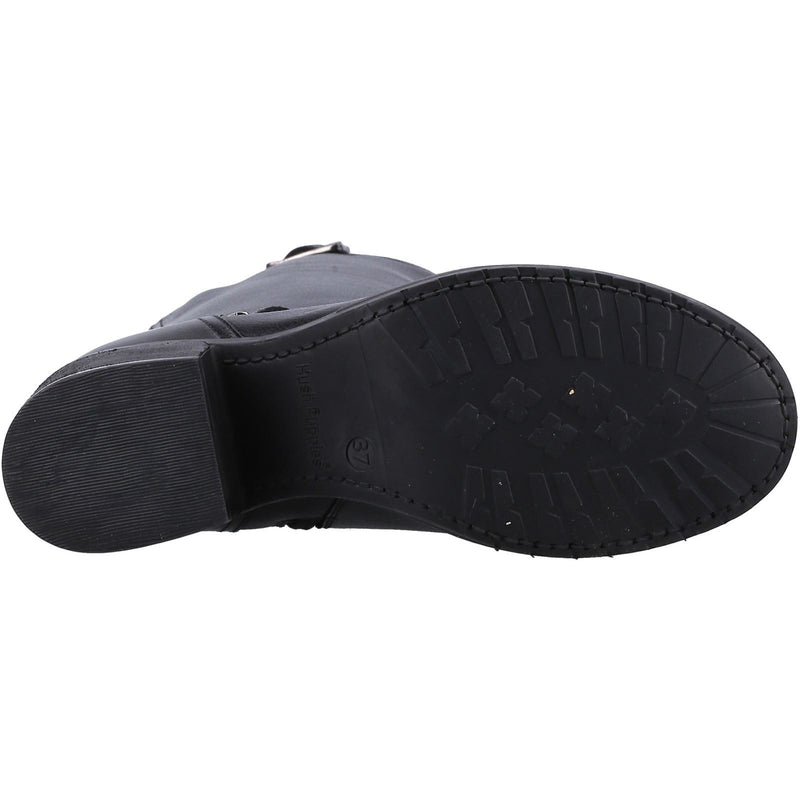 Hush Puppies Heidi Leder Damen Schwarze Farbe Lederstiefel