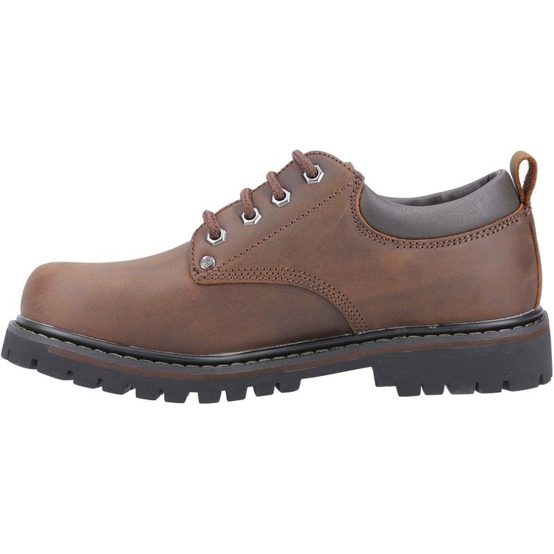 Skechers Tom Cats Leder-Herrenschuhe In Dunkelbraun Mit Schnürung