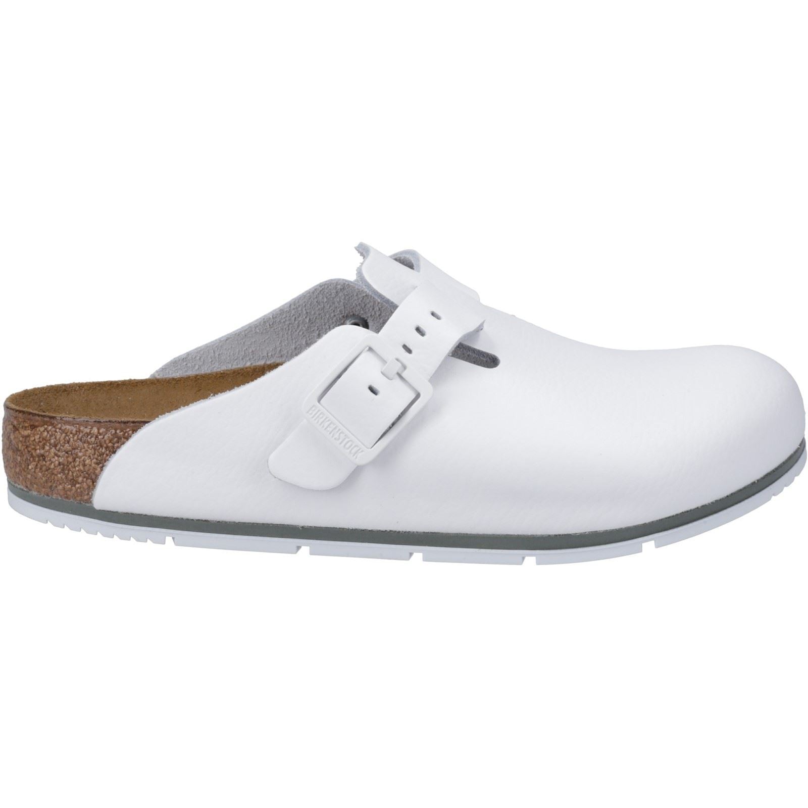 Birkenstock Boston Pro Damen Clogs Aus Weißem Leder