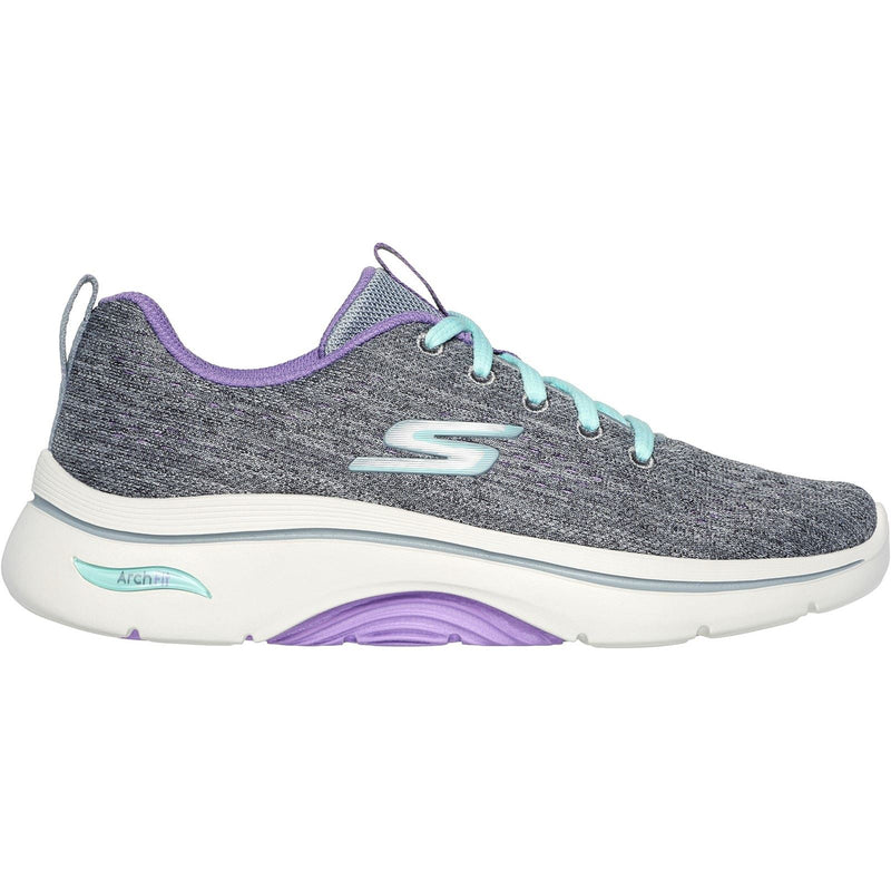 Skechers GO WALK Arch Fit 2.0 Vivid Sunset Textile Damengrau/Lavendel Sneakers