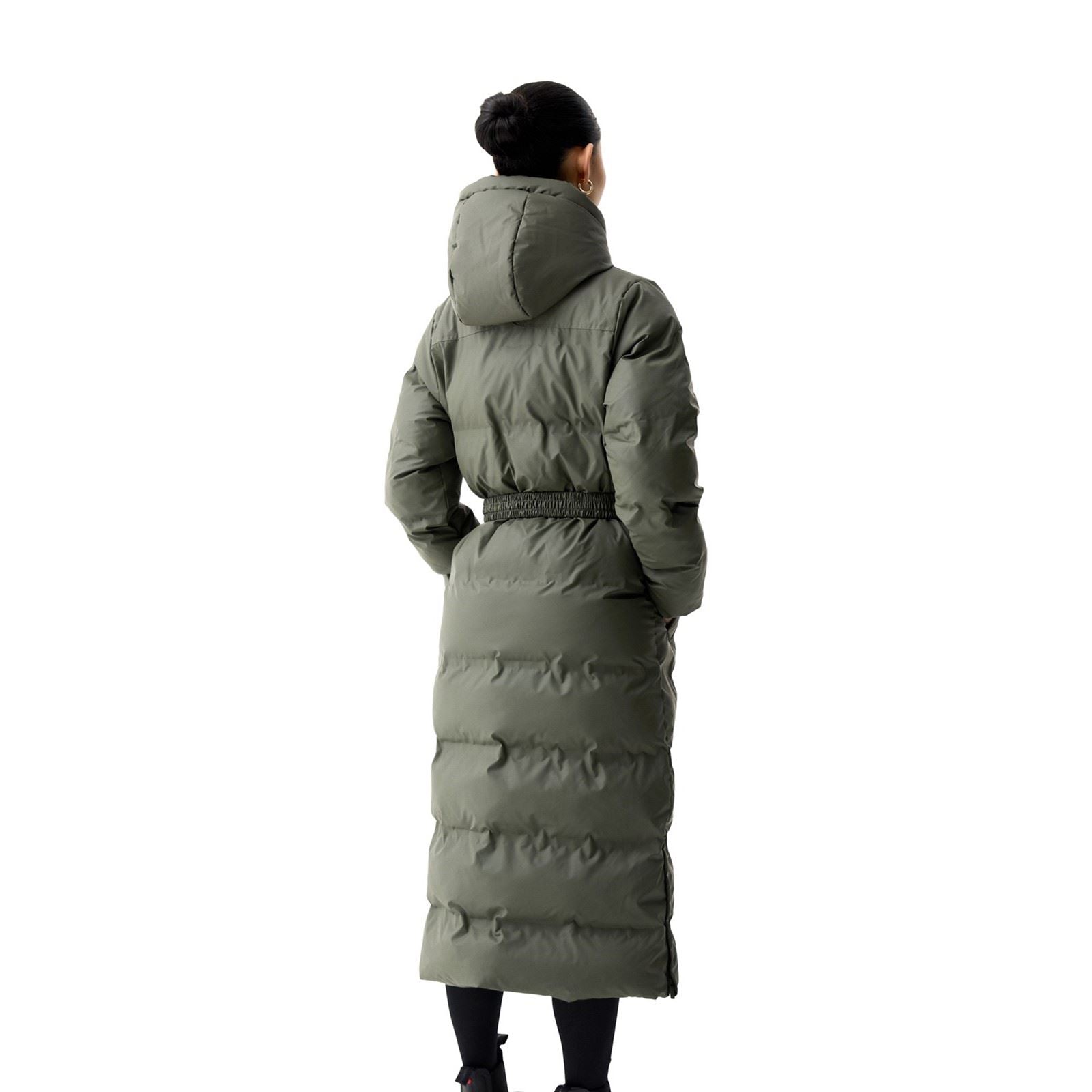 Hunter Hutchison Sonic Long Puffer Jacket Damen Grüne Steppjacken