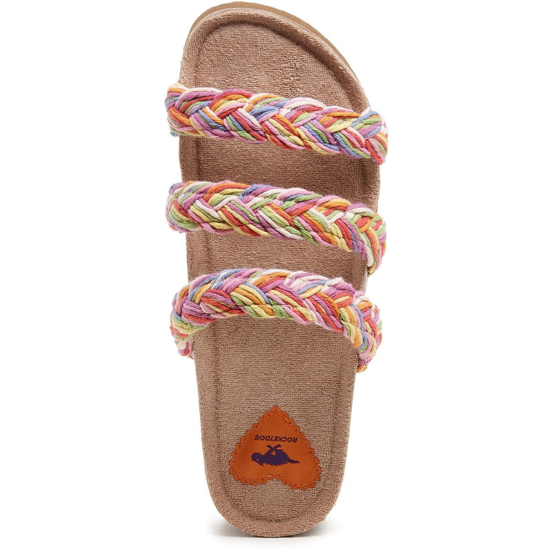 Rocket Dog Ashley String Braid Baumwoll Damen Regenbogen Sandalen