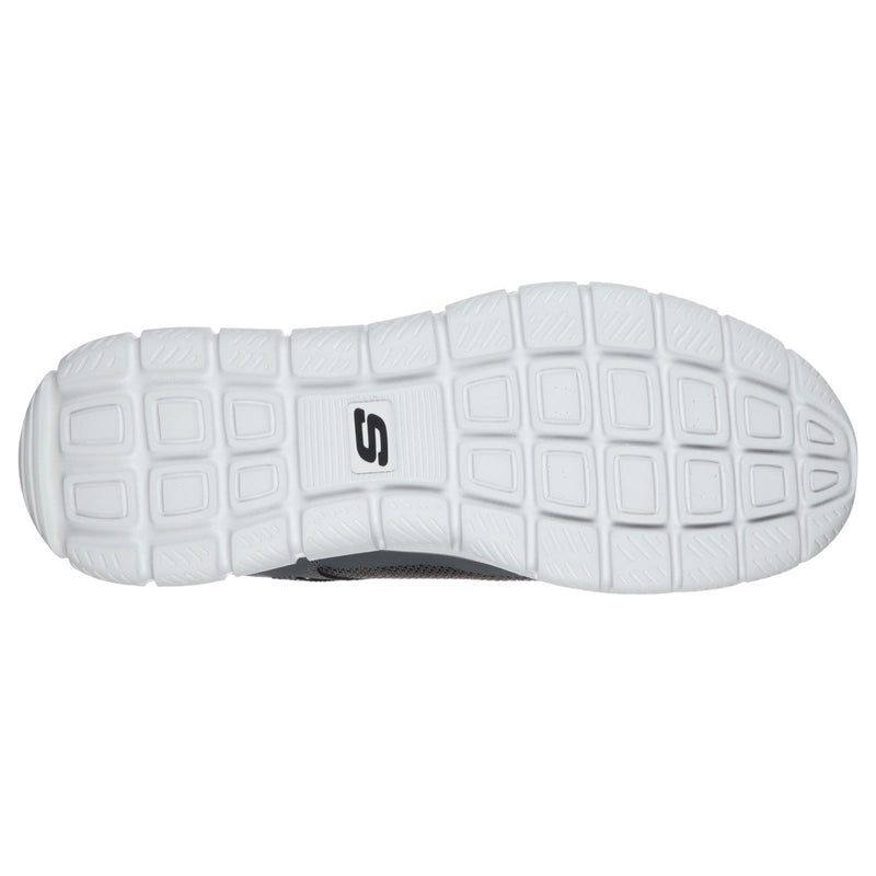 Skechers Track Knockhill Leder Herren Turnschuhe In Anthrazit/Schwarz