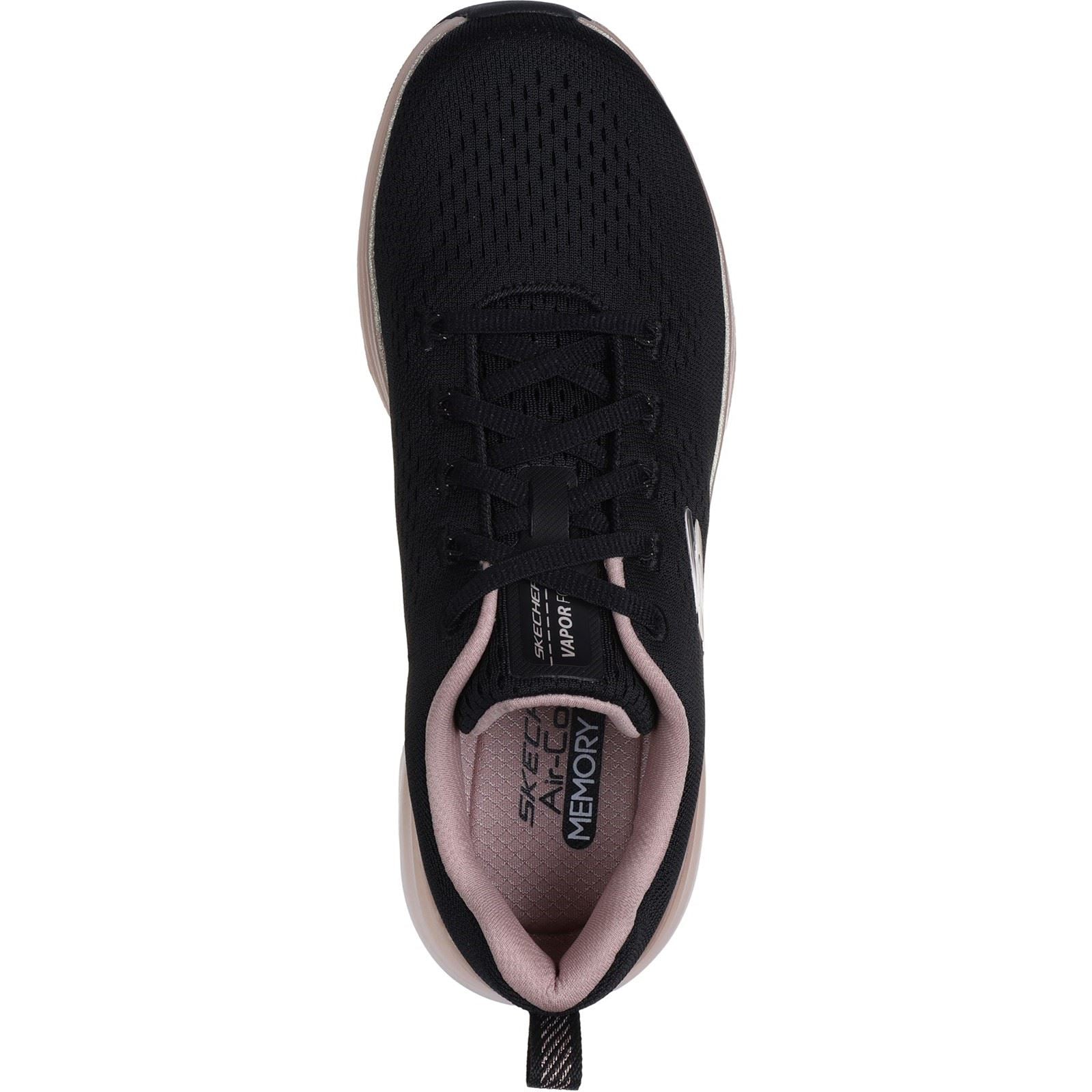 Skechers Vapor Foam - Midnight Glimmer Textile Damen Sneaker In Schwarz/Roségold