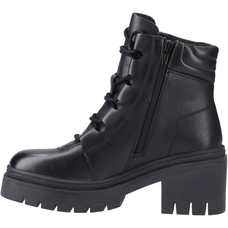 Pod Winona Leder Damen Schwarze Stiefel