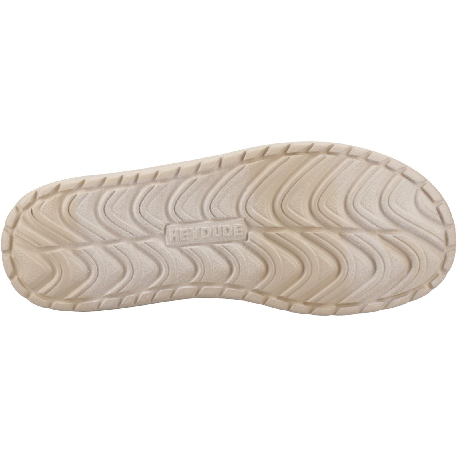 HEYDUDE Mikka Jute Herren Mokassin Schuhe Aus Leinen In Schwarz/Irisch Creme