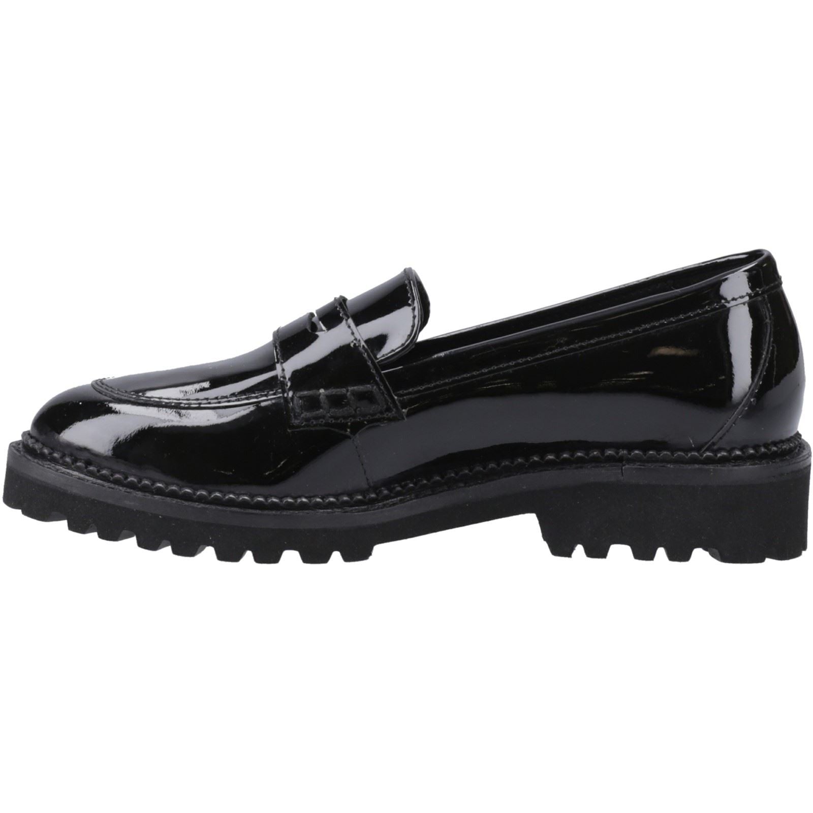 Hush Puppies Grazia Mädchenschwarze Slipper Aus Leder