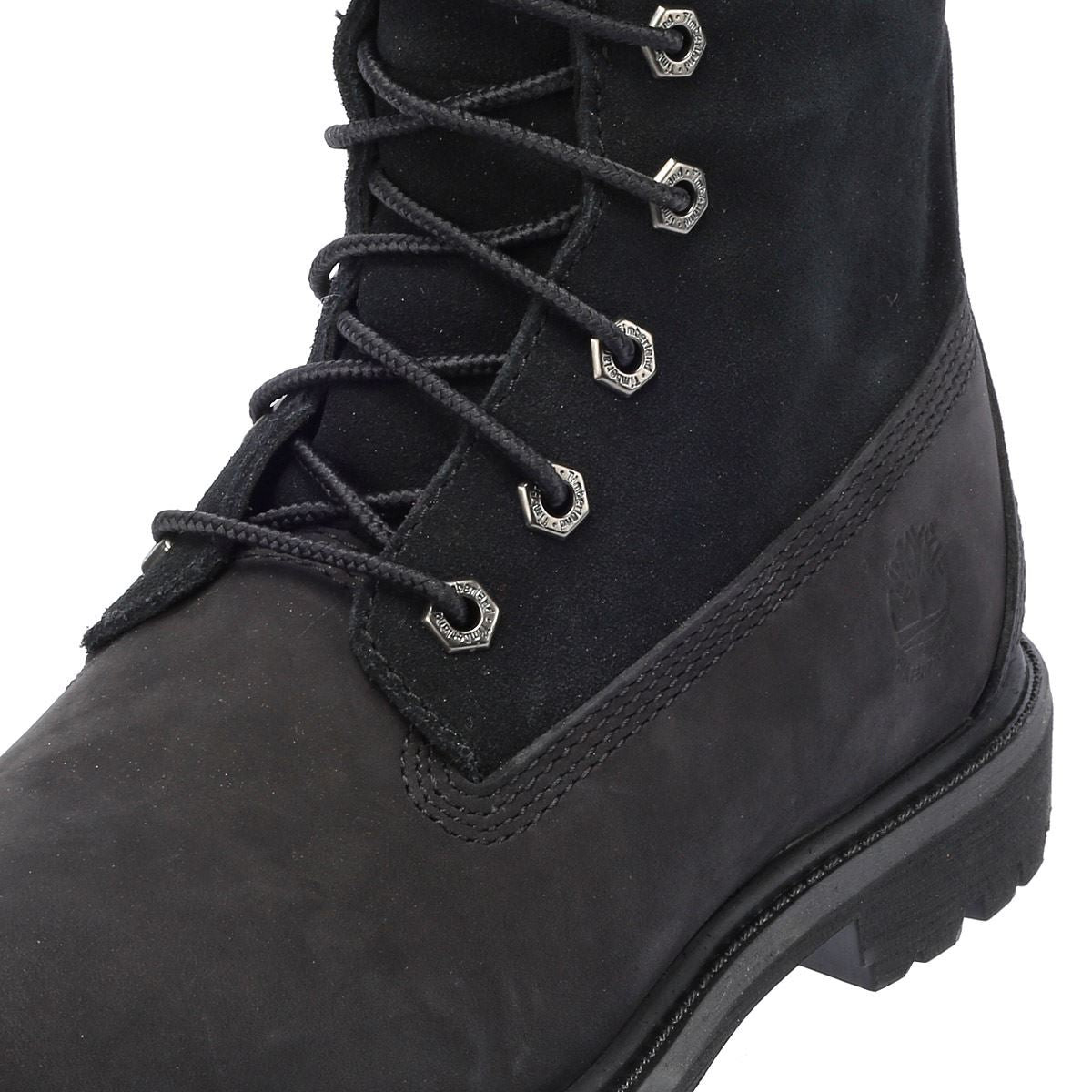Timberland Warm Lined Waterproof Damenlederstiefel In Schwarz
