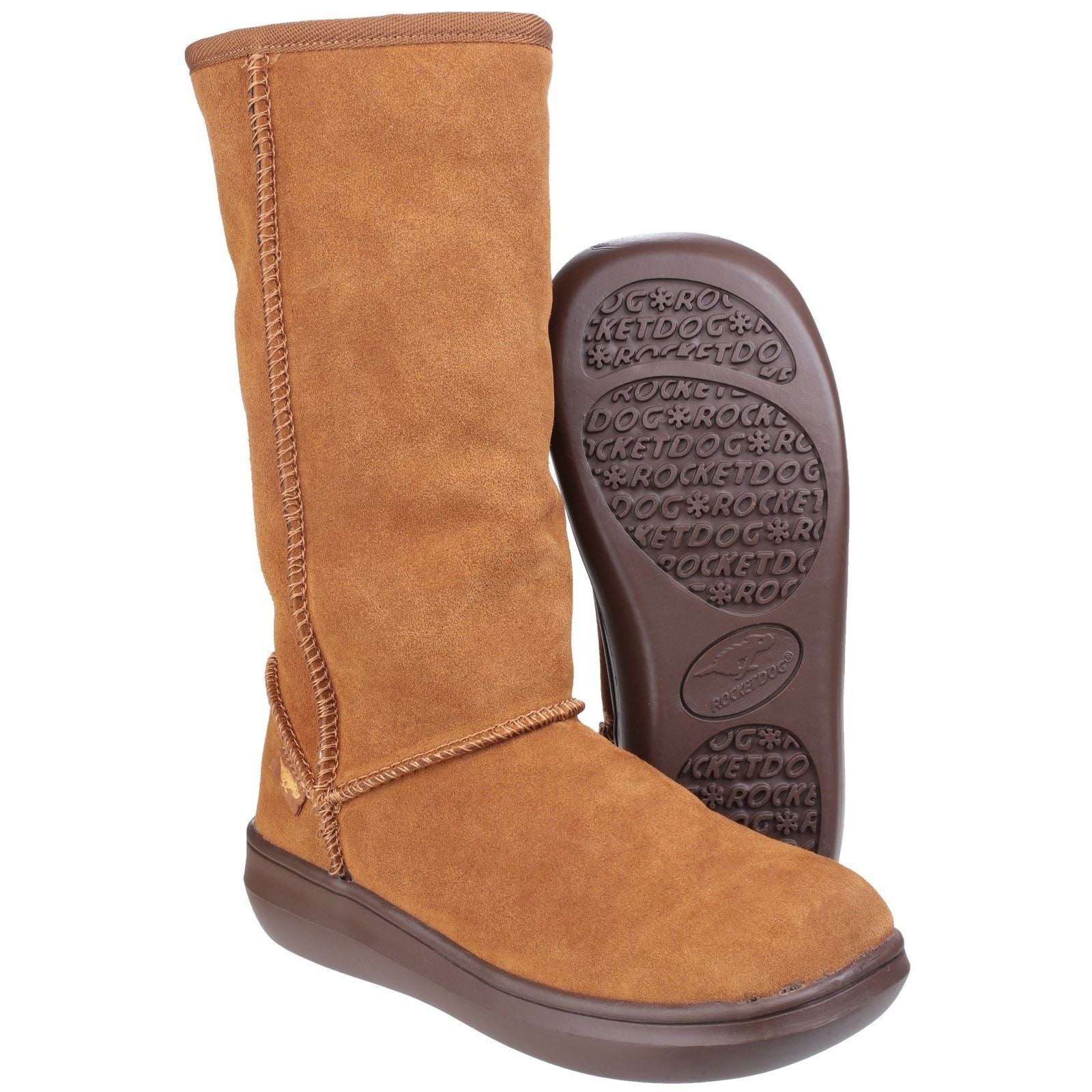 Rocket Dog Sugardaddy Wildleder Damen Stiefel In Kastanienbraun