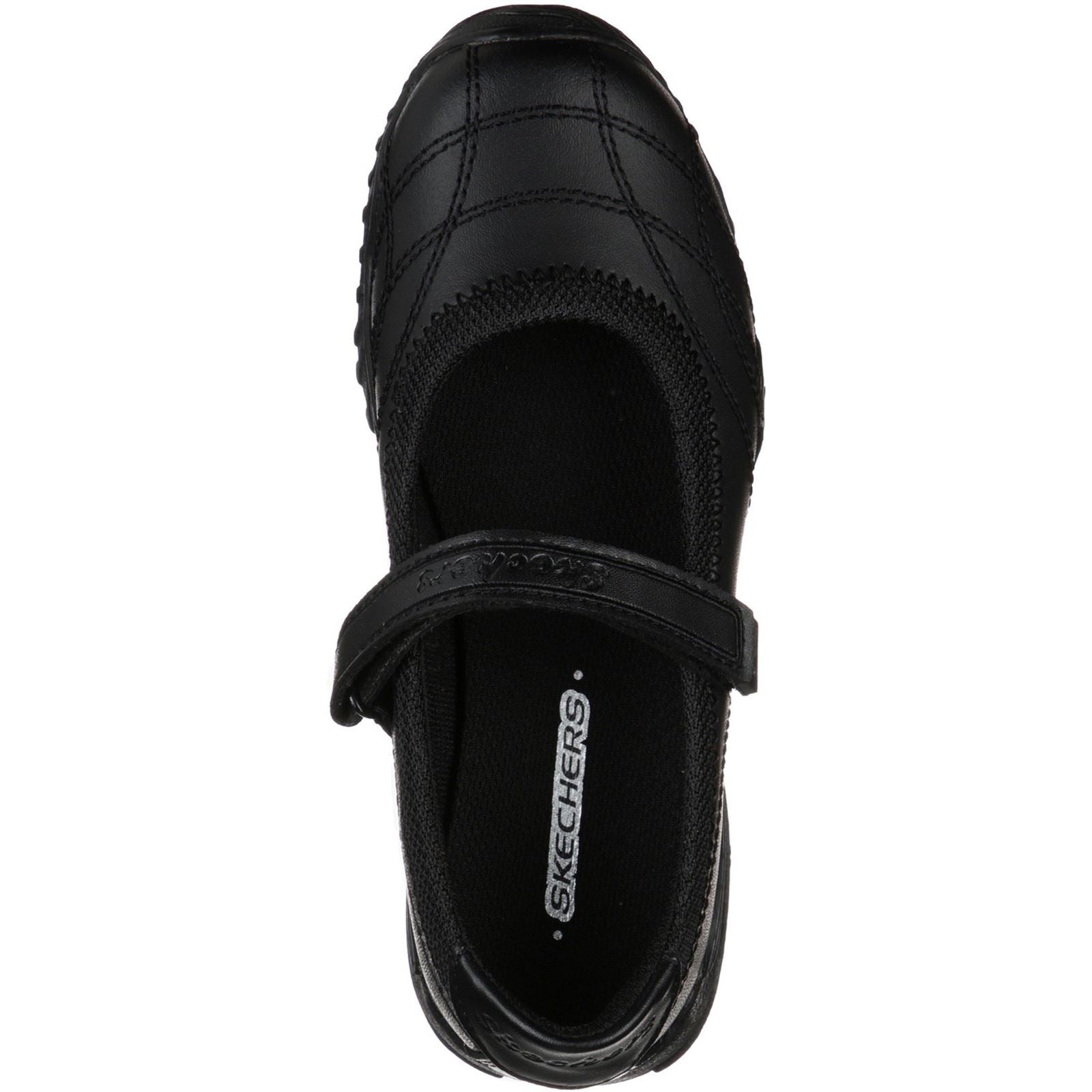 Skechers Velocity Pouty Mädchenschuhe Aus Schwarzem Leder