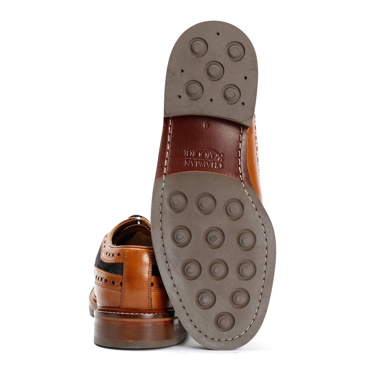 Chapman & Moore Longwing Brogue Herren Leder Braune Schnürschuhe