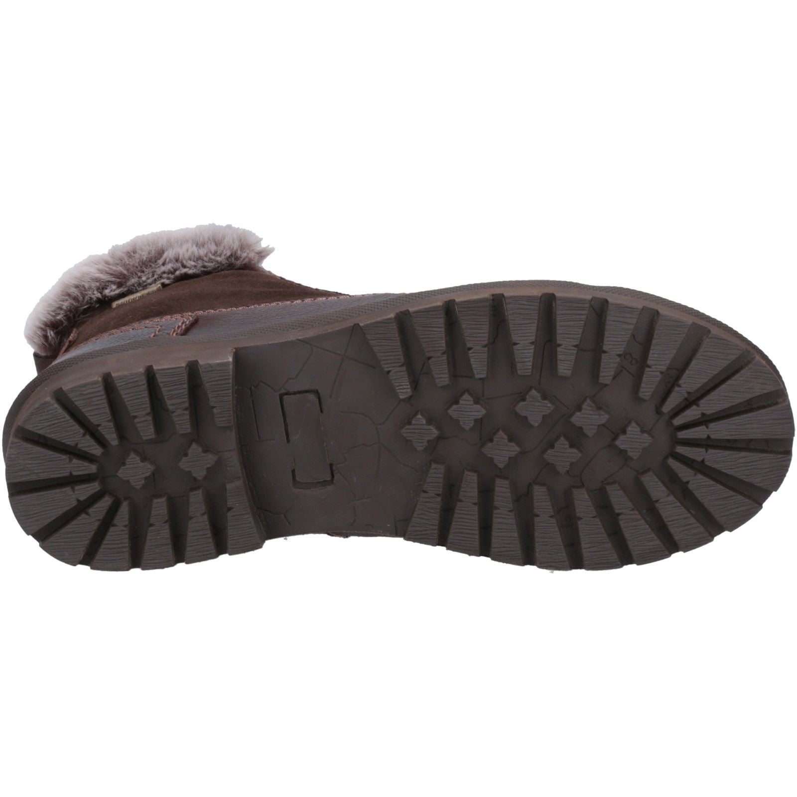 Cotswold Evenlode Damenstiefel aus braunem Leder für den Winter