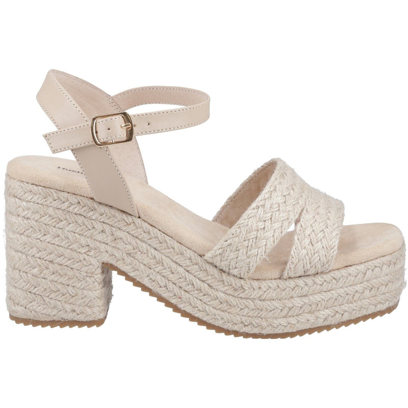 Hush Puppies Jamelia Espadrille Heel Damen Textil Sandalen In Nude
