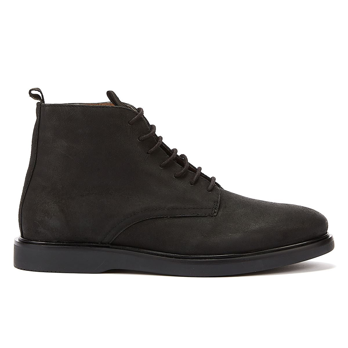 H By Hudson Troy Geöltes Wildleder Herren Stiefel Schwarz