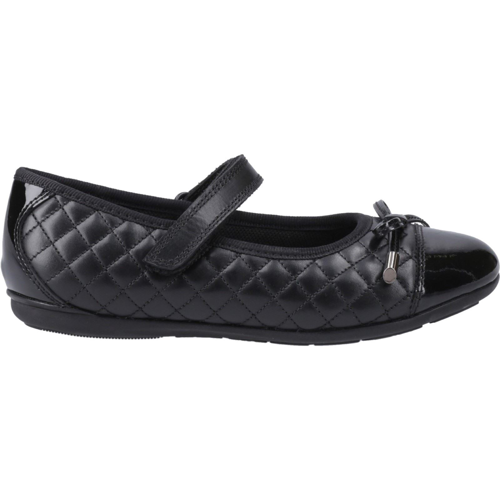 Hush Puppies Lottie Mädchenschwarze Ballettschuhe Aus Leder