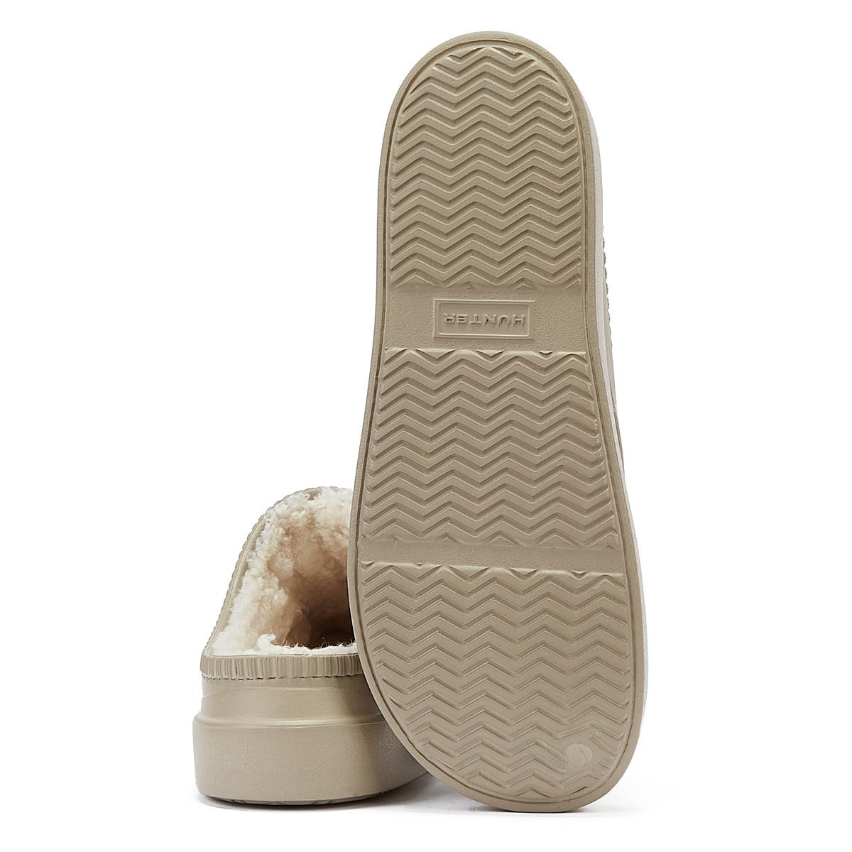 Hunter Bloom Gefütterte Mule Alloy Weiße Clogs