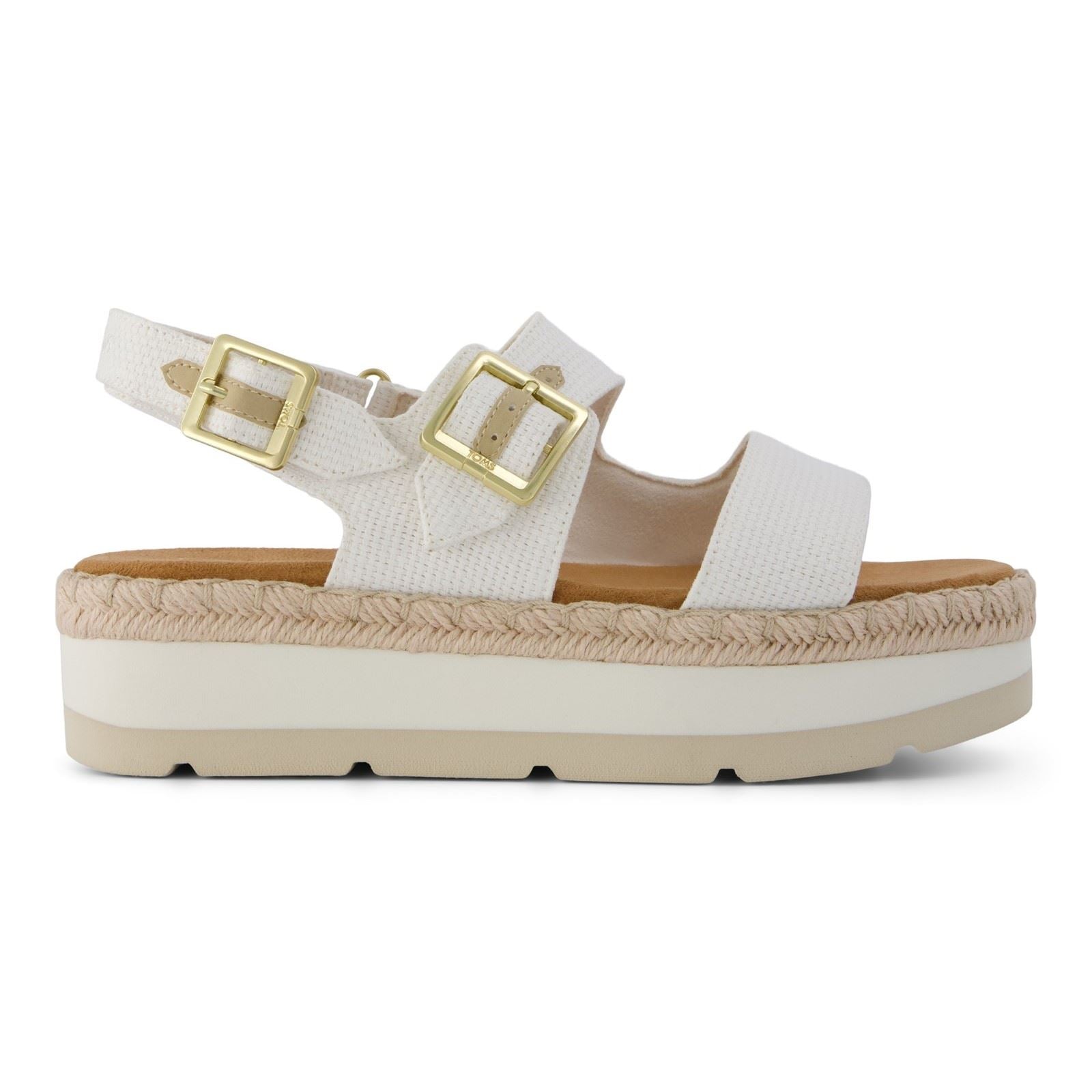 TOMS Giana Textil Damen Weiße Strand Sandalen