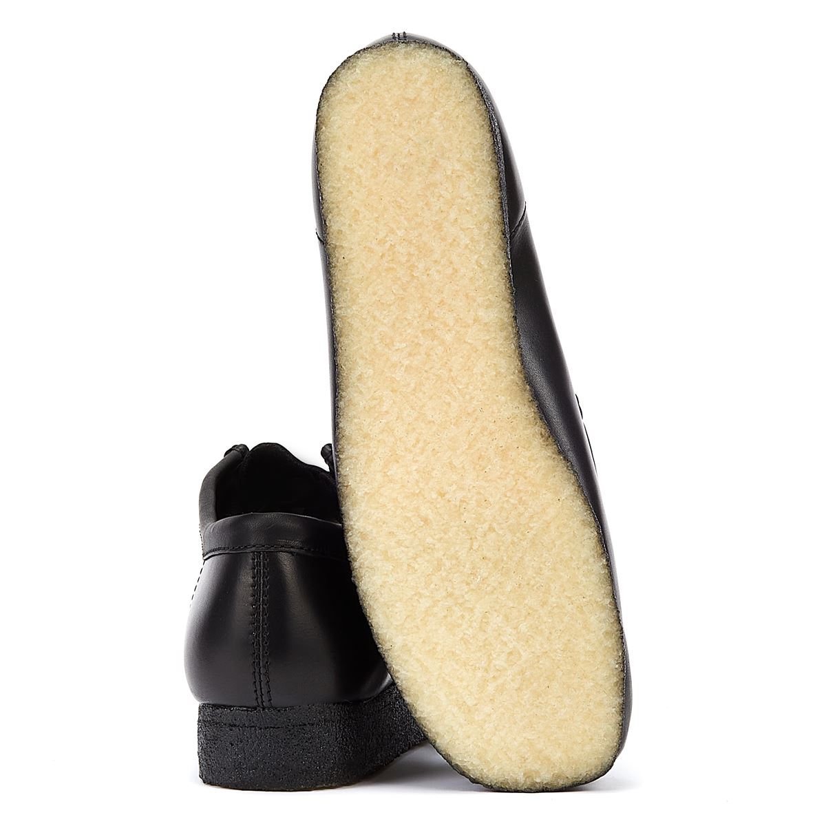 Clarks Wallabee Leder Herren Schnürschuhe In Schwarz