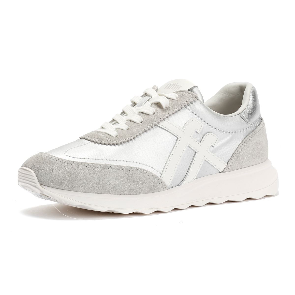FitFlop Retro-Q FF Nylon Damen Silber Sneakers
