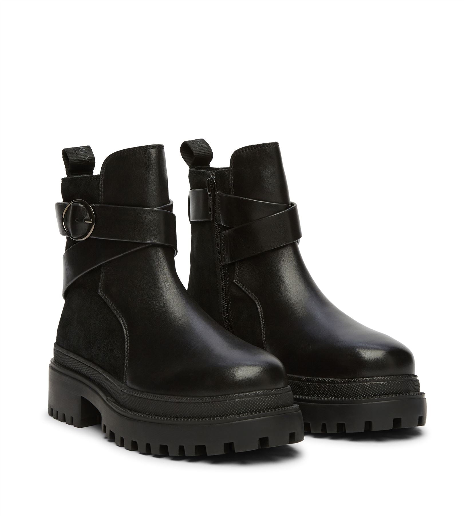 Osprey London The Boston Leder Damen Schwarze Stiefel