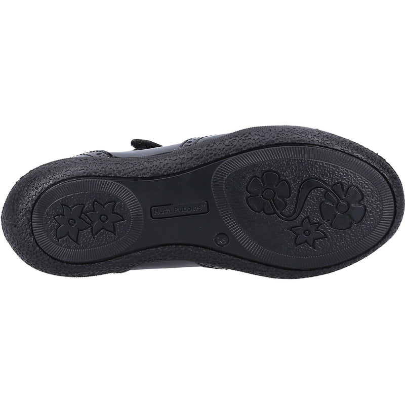 Hush Puppies RINA SHOE PATENT JNR Mädchenschuhe Aus Schwarzem Leder