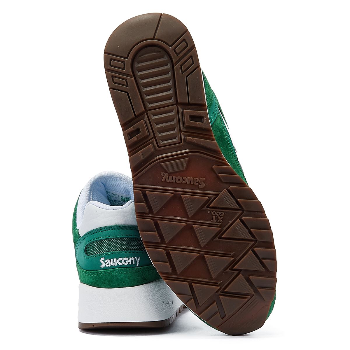 Saucony Shadow 6000 Grün/Weiße Wildleder-Sneakers