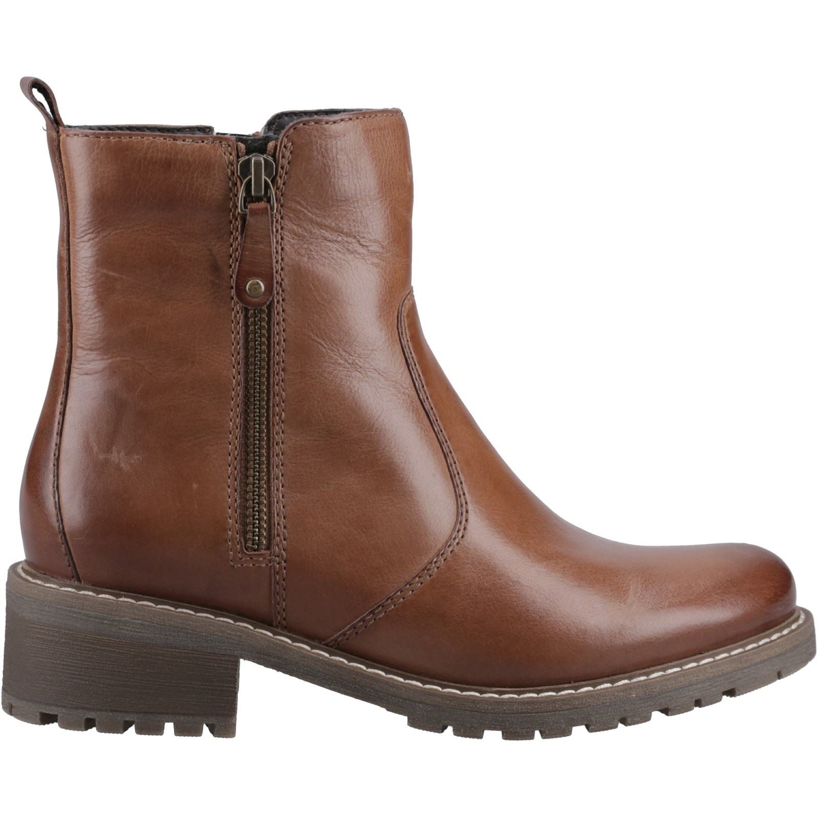 Hush Puppies Pippa Leder Damen Tan Stiefel
