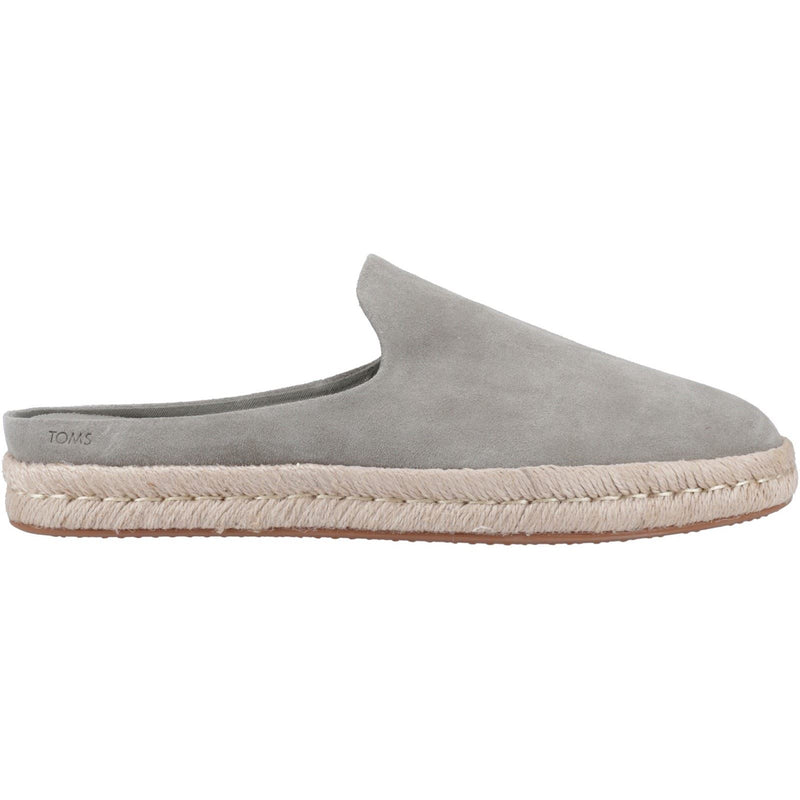 TOMS Santiago Mule Leder Herren Hausschuhe In Vetiver-Grau