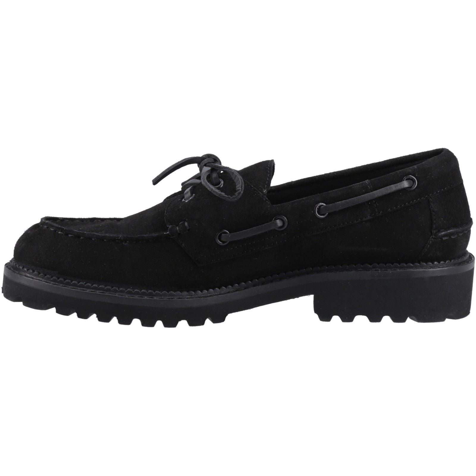 Hush Puppies Geri Damen Wildlederslipper In Schwarz
